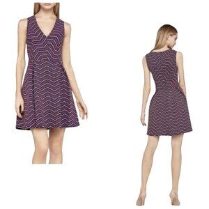 BCBGeneration Textured Dress Womens 6 Multi Mod Retro Hippie Vintage‎ Style 70's